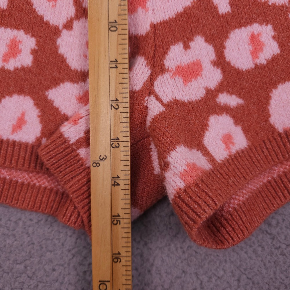 UGG Knit Shorts Womens XS Orange Pink Leopard Shaina Pull On - Picture 8 of 12